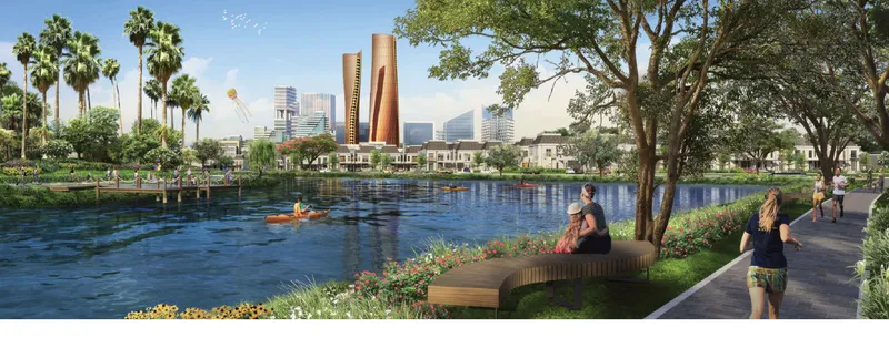 Danau Retensi 9 Ha Crown Gading — Lakeside Promenade, Kayak