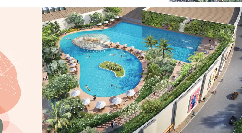 Sport Club Above the Mall — Kolam Renang Tropis Tematik