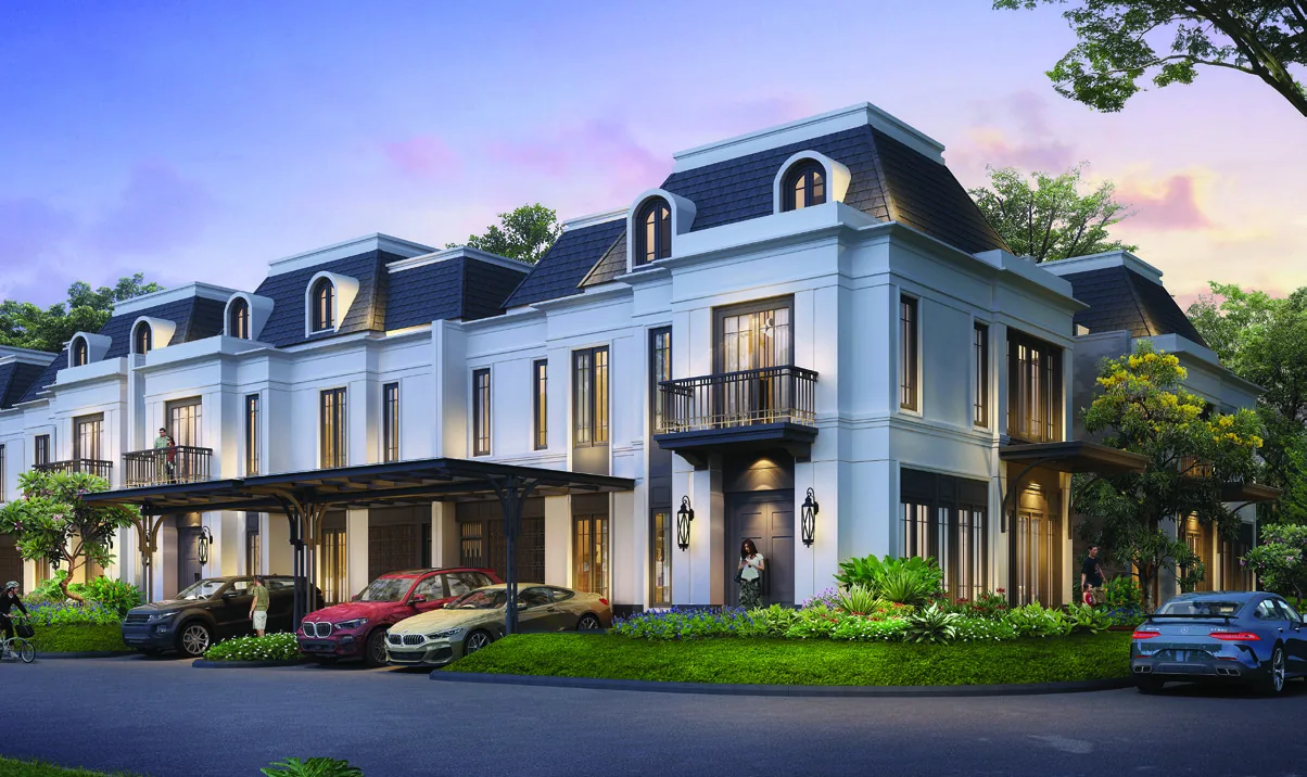 Jasmia 12b — Render Fasad Twilight, Row Townhouse Premium