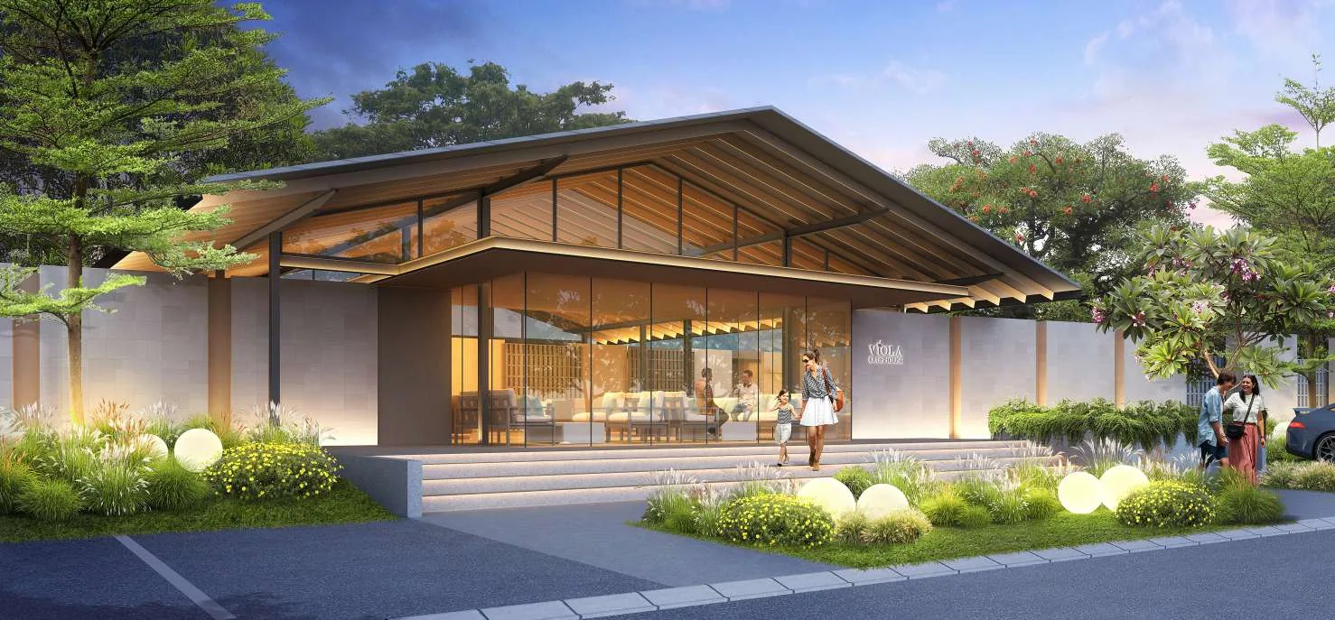 Club House Viola — Eksterior Bangunan Dusk, Taman Asri