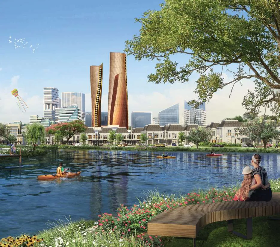 Lakeside Promenade Crown Gading — Kayak, Couple, Skyline Township
